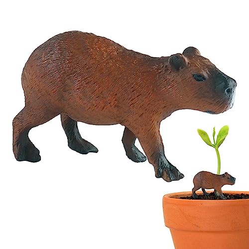 Capybara Figur Schlank, Capybara Spielzeugfigur | Tier Statue Figur Capybara Modellsimulation Wissenschaft und Ausbildung für Aquarium von NGUMMS