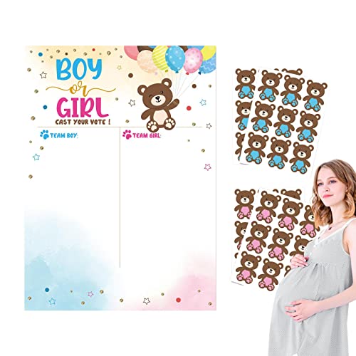 Gender Reveal Games für Gäste,Abstimmung Spiele für die Vorhersage der Babys - Baby-Dusche Foto Requisiten Spiele Dekorationen, Gender Reveal Supplies Kit von NGUMMS