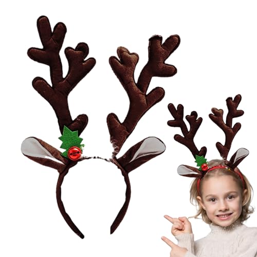 Halloween Fawn Stirnbänder, Weihnachten Stirnband für Erwachsene, Weihnachten Stirnbänder Ringehorn Stirnbänder Kostüm Haarband für Weihnachtsfeiern Urlaub Favo Foto-Stand von NGUMMS