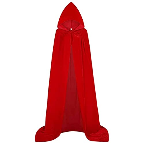 Halloween-Kapuze-Mantel, Unisex schwarzer Umhang mit Kapuze, Langlebige Cosplay-Kostüm für Weihnachten Halloween Fancy Cloak von NGUMMS