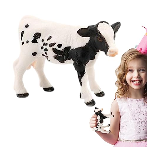 Kuhfigur - Durable Holstein Cow Spielzeug,Bauernhof, pädagogisches Lernspielzeug für über 3 Jahre alte Kinder, Inneneinrichtung im Kuhgarten von NGUMMS