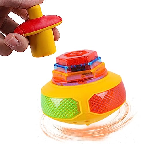 Light Up Tops | Kinder Gyro - Tragbares Kid Winding Spielzeug Lernspielzeug, Desktop flache Gyro Spielzeug für Mädchen von NGUMMS