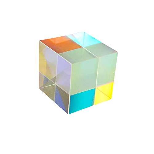 Mischfarbe Cube Prism - Mixing Farbe Cube Prism,Kristall Cube Prism Würfel für die Inneneinrichtung von Home-Office, Spielzeug Wissenschaft Lernwürfel für Kinder von NGUMMS