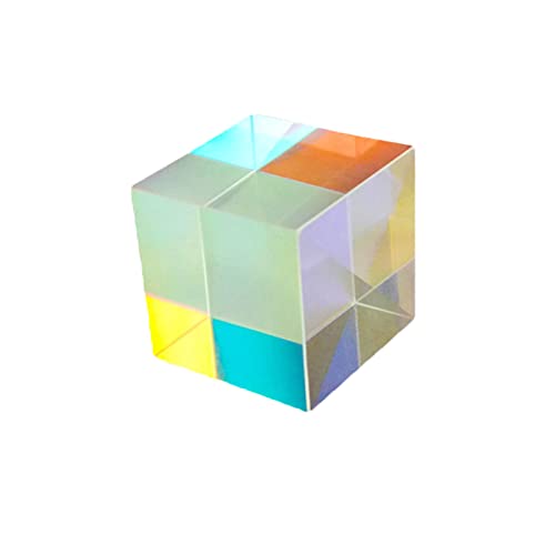 Mixing Color Cube Prism | Glas CMY Farbwürfel,Optischer Prismawürfel für Büro oder Heimtextilien, Würfel für Naturwissenschaftliches Lernen, Bildungsgeschenk für Kinder von NGUMMS