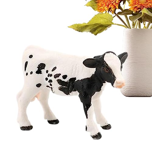 NGUMMS Kalbsstatue - Langlebiges Spielzeug für Holstein-Kühe, Lernspielzeug, Bauernhofspielzeug, Kuhspielzeug, Geschenk für Kinder ab 3 Jahren von NGUMMS