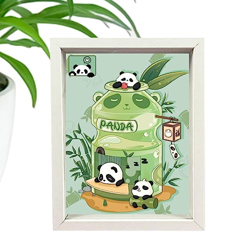 Panda Puzzle Kinder - 3D Lernen Lernspiel Kleinkind Puzzle Home Decoration,Kleinkind Puzzle, Heimtextilien, Bilderrahmendesign, Lernen Lernspiel für Wand, Fenster von NGUMMS