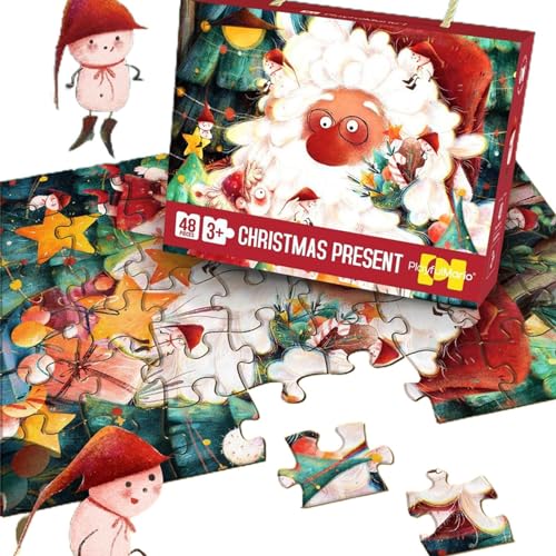 Puzzle Weihnachten Spielzeug - Weihnachten Puzzle für Kinder 4-10 Jahre,Feinmotorik Spielzeug für zu Hause, Vergnügungspaare, Themenparty, Schule, Vorschulgeschäft von NGUMMS