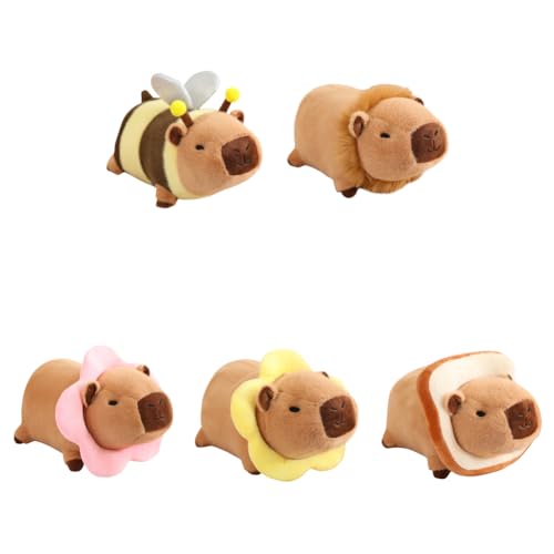 NHJGYSDY Niedliches Capybara-Plüschtier, Stofftier, Plüschpuppenkissen for Kinder (Bienen) von NHJGYSDY