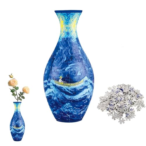 3D-Puzzle-Vase, 3D-Puzzle-Vase for Erwachsene, 160 Teile DIYs Puzzle-Vasen for Blumen, Puzzle-Kunst-Blumenarrangement-Vasen-Bastelsets, for Heimbüro-Dekoration(Boat) von NIANE