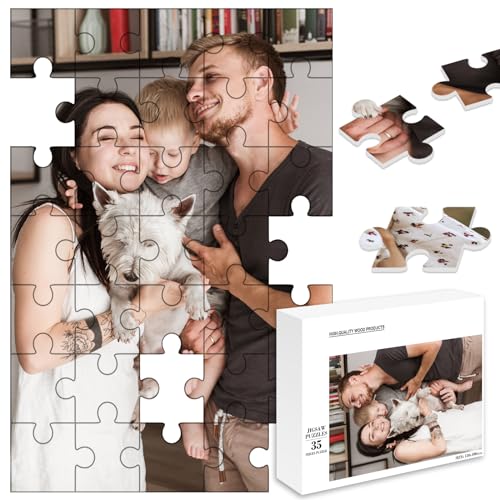 Foto-Puzzle 35-1000 Teile/inkl selbst gestalten Fotopuzzle， individuelles Puzzle für Erwachsene und Kinder Benutzerdefiniert Puzzle perfektes Fotogeschenk von NIBESSER