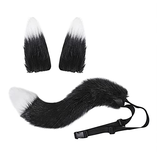 Halloween Kostümsets Plüsch Katzenohren Katzenschwanz Cosplay Party Haarband Haarreif Haarspange Headwear Anime Fancy Dress Requisiten Fasching Karneval Masquerade Stirnband Haarnadel Haarschmuck von NICEYEA