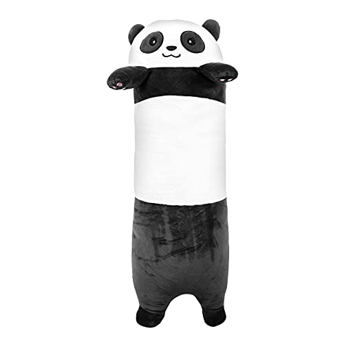 NICEYEA 110CM Panda Plüschtier Katze Panda Plüschtier Schlafkissen Sofakissen Seitenschläfer Kissen Plüsch Puppe Spielzeug Weiches Kissen Plüsch Wurfkissen Geschenke von NICEYEA