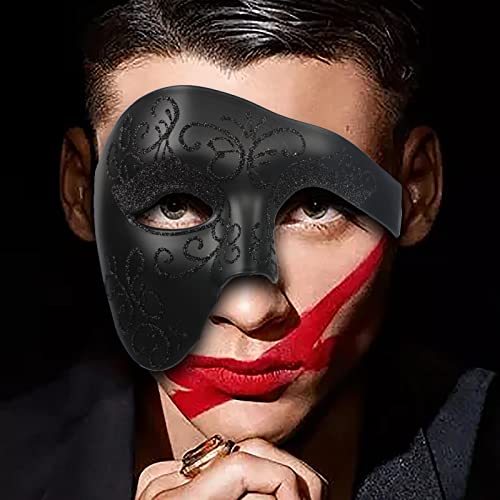 NICEYEA Venezianische Maske Herren Damen Phantom Of The Opera Vintage Design Venezianische Karneval Maske Karnevalsmasken Römische Tanzmaske Kostüm für Halloween Karneval Ball Party Oper von NICEYEA