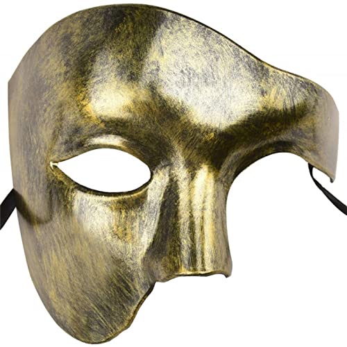 NICEYEA Venezianische Maske Herren Damen Phantom Of The Opera Vintage Design Venezianische Karneval Maske Karnevalsmasken Römische Tanzmaske Kostüm für Halloween Karneval Ball Party Oper von NICEYEA