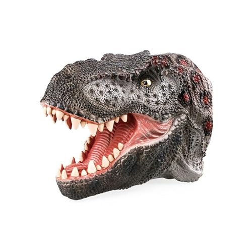 Realistisches Dinosaurier Handpuppe Kopf – T-Rex Puppenspielzeug aus Gummi für Kinder & Erwachsene – Braun, Grün, Grau – 19x12x15cm Realistisches Dinosaurier Handpuppe Kopf – T-Rex Puppenspielzeug aus Gummi für Kinder & Erwachsene – Braun, Grün, Grau – 19x12x15cm von NICEYEA