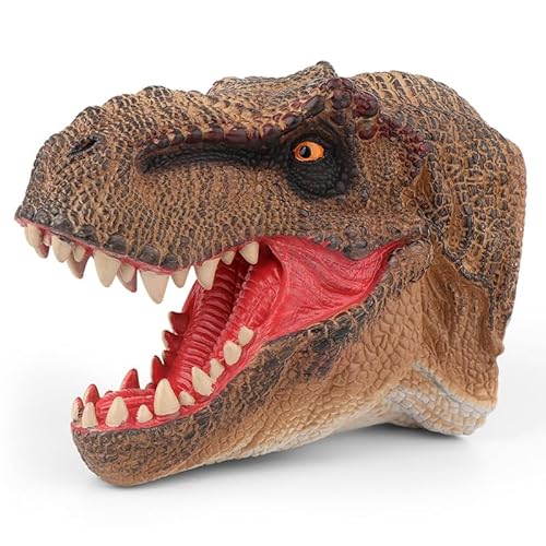 Realistisches Dinosaurier Handpuppe Kopf – T-Rex Puppenspielzeug aus Gummi für Kinder & Erwachsene – Braun, Grün, Grau – 19x12x15cm Realistisches Dinosaurier Handpuppe Kopf – T-Rex Puppenspielzeug aus Gummi für Kinder & Erwachsene – Braun, Grün, Grau – 19x12x15cm von NICEYEA