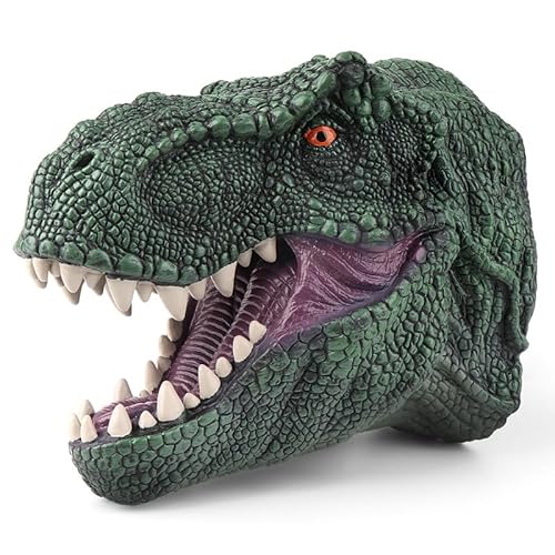 Realistisches Dinosaurier Handpuppe Kopf – T-Rex Puppenspielzeug aus Gummi für Kinder & Erwachsene – Braun, Grün, Grau – 19x12x15cm Realistisches Dinosaurier Handpuppe Kopf – T-Rex Puppenspielzeug aus Gummi für Kinder & Erwachsene – Braun, Grün, Grau – 19x12x15cm von NICEYEA