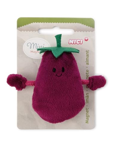 Mini MagNICI Aubergine 7cm - lila - Kuscheltier mit Magnet – Plüschtier haftet auf Metalloberflächen, Magnettafeln und Taschenhänkel als Reisebegleiter – tolle Geschenkidee | 61862 von NICI