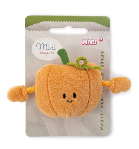 Mini MagNICI Kürbis 7cm - orange - Kuscheltier mit Magnet – Plüschtier haftet auf Metalloberflächen, Magnettafeln und Taschenhänkel als Reisebegleiter – tolle Geschenkidee | 61861 von NICI