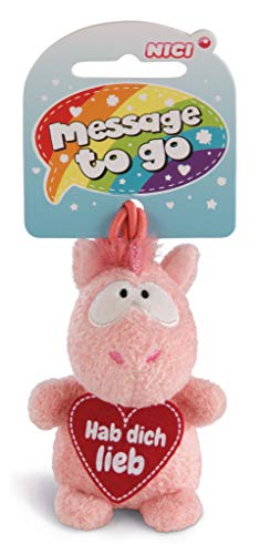 NICI 42731, 8 cm Unicorn Anhänger Einhorn Merry Heart Hab Dich lieb, Rosa von NICI