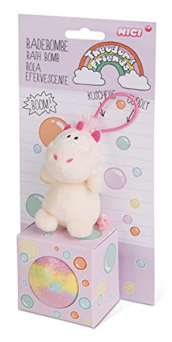 NICI 43313 Geschenkset Theodor Schlüsselanhänger 8cm mit Badebombe 80g, PINK von NICI