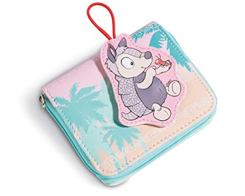 NICI 45276 Geldbeutel Wild Friends 2020 12x9,5cm mit Clip-Motiv Gürteltier Armin, pink/grün von NICI