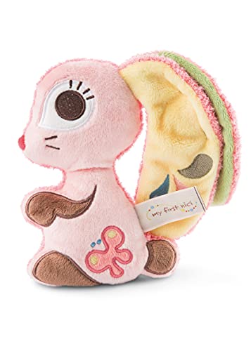 NICI 46574 Schmustier 2D Hase Hopsali 18cm – Plüschtier für Babys & Kleinkinder– Flauschiges Stofftier zum Kuscheln & Spielen – Kuscheliges Schmusetier ab 0+ Monaten, pink von NICI