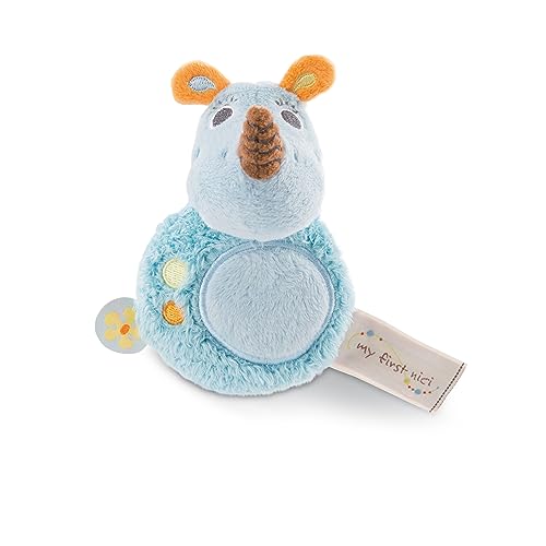 NICI 46585 Wombitombi Greifling Nashorn Manuffi mit Rassel 12cm My First von NICI