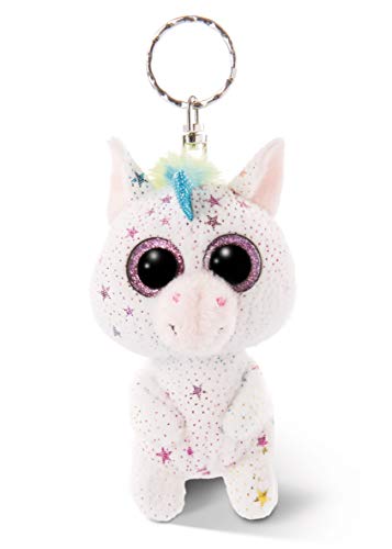 NICI 46612 Glubschis Schlüsselanhänger Einhorn Uberto 9cm, Plüschtieranhänger mit Schlüsselring, Stofftierschlüsselhalter, Einzigartig, Weiß, One Size von NICI