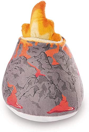 NICI 46720 Plüschvulkan 16cm mit Wolke und Feuer, in Geschenkverpackung, GRAU/ORANGE, 16 cm von NICI