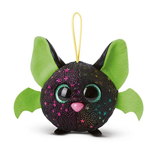 NICI 46870 NICIdoos BallBies Fledermaus mit Loop 9 cm – Kuscheltier Fledermaus für Kinder & Erwachsene ab 3 Jahren – Flauschiges Schmusetier mit großen Glitzeraugen zum Spielen, Sammeln & Kuscheln von NICI