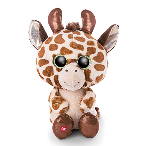 NICI 46948 Original – Glubschis Halla 25 cm – Kuscheltier Giraffe mit großen Augen – Flauschiges Plüschtier mit Glitzeraugen – Schmusetier für Kuscheltierliebhaber, beige/braun, 15 cm von NICI