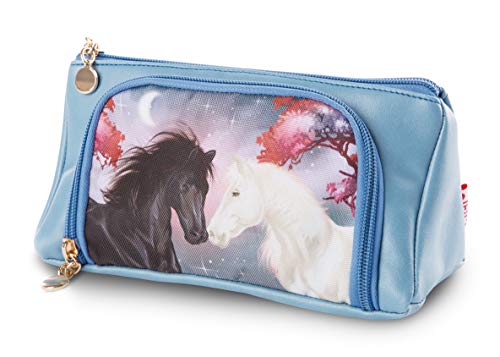 NICI 47118 Multifunktionale Tasche Pferde Winnie und Hilde, Mystery Hearts Kollektion, BLAU von NICI