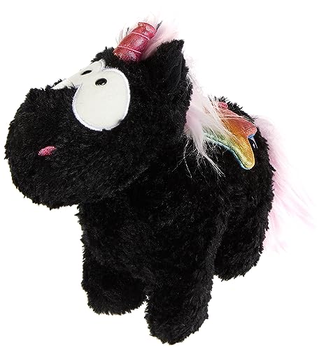 NICI 47376 Kuscheltier Rainbow Yin 22 cm – Einhorn Plüschtier für Mädchen, Jungen & Babys – Flauschiges Stofftier zum Kuscheln & Spielen – Kuscheliges Schmusetier, schwarz/bunt von NICI