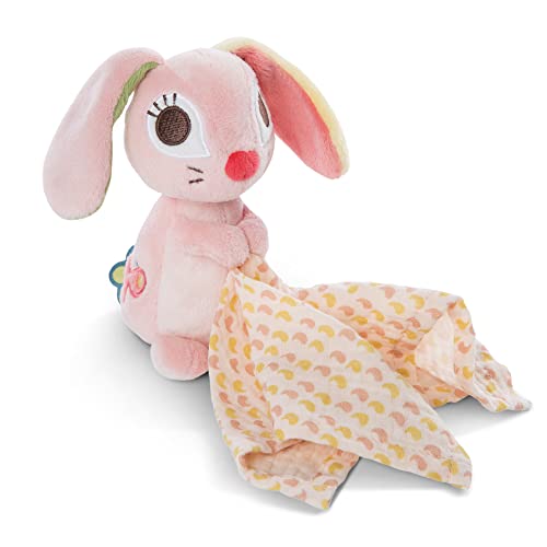 NICI Schmusetier 3D Hase Hopsali 13 cm mit Schmusetuch – Baby Kuscheltier mit Mulltuch ab 0+ Monaten – Weiches Plüschtier/Schmusetuch für Mädchen & Jungen, 48039 von NICI