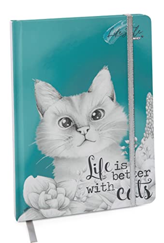 NICI 48094 Notizbuch Katze Meowlina 15x21cm, TÜRKIS von NICI