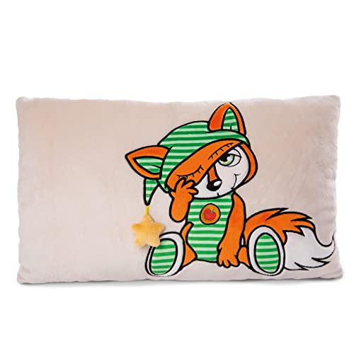 NICI 48431 Kuschelkissen Schlafmützen Finjo – Flauschiges Kuscheltierkissen Fuchs für Mädchen, Jungen & Babys – Rechteckiges Stofftierkissen zum Kuscheln und Schlafen, 43 x 25cm, 1 Stück (1er Pack) von NICI