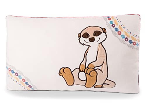 NICI 48494 Kuschelkissen Erdmännchen – Flauschiges Kuscheltierkissen Mädchen, Jungen & Babys – rechteckiges Stofftierkissen, 43 x 25 cm von NICI