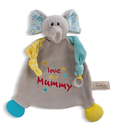 NICI Schmusetuch Elefant 25 x 25 cm – niedliches Schnuffeltuch ab 0 + Monaten, Kuscheltuch für Mädchen, Jungen & Babys, 48893, tolle Geschenkidee, beige von NICI