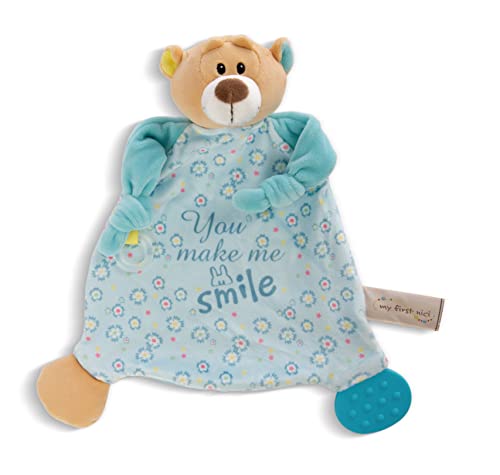 NICI Bär Schmusetuch 25 x 25 cm – niedliches Schnuffeltuch ab 0 + Monaten, Kuscheltuch für Mädchen, Jungen & Babys, 48895, tolle Geschenkidee, beige, 25x25cm von NICI