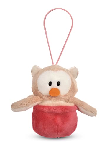 NICI 48949 Wendekuscheltier Eule Owluna im Nest 12cm rosa mit Loop-Stofftier aus weichem Plüsch, niedliches Plüschtier zum Kuscheln und Spielen, für Kinder & Erwachsene, tolle Geschenkidee von NICI