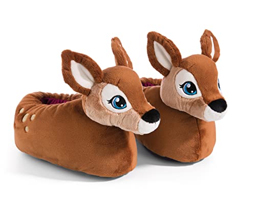 NICI 49227 REH Mala Magic Größe 34-37 (M) braun-Nachhaltige warme Kuscheltier Hausschuhe für Jungen und Mädchen – Tier-Schuhe mit Anti-Rutsch Sohle – Slippers, 34-37(M) von NICI