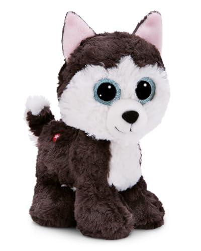 NICI GLUBSCHIS Kuscheltier Hund Husky Barkley 15 cm - Farbenfrohes Stofftier mit großen, niedlichen Glitzeraugen, Plüschtier für Schmusetierliebhaber - 49398 von NICI