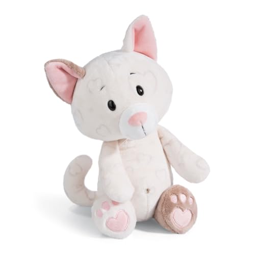 NICI 49410 Kuscheltier Love Katze Herzig 35cm schlenkernd weiß-Nachhaltiges Stofftier aus weichem Plüsch, niedliches Plüschtier zum Kuscheln und Spielen, für Kinder & Erwachsene, tolle Geschenkidee von NICI