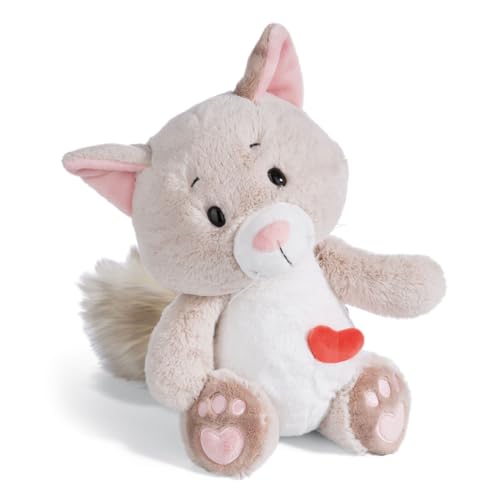 NICI 49411 Kuscheltier Love Katze flauschig 50cm schlenkernd grau-Nachhaltiges Stofftier aus weichem Plüsch, niedliches Plüschtier zum Kuscheln und Spielen, für Kinder & Erwachsene, tolle Geschenkidee von NICI