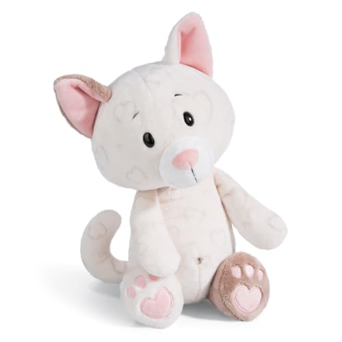 NICI 49412 Kuscheltier Love Katze Herzig 50cm schlenkernd weiß-Nachhaltiges Stofftier aus weichem Plüsch, niedliches Plüschtier zum Kuscheln und Spielen, für Kinder & Erwachsene, tolle Geschenkidee von NICI