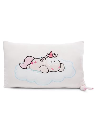 NICI Kuschelkissen Einhorn Theodor Soft 43 x 25cm, Weiches Plüsch, Flauschiges Kuscheltierkissen Einhorn für Mädchen, Jungen & Babys, Rechteckiges Stofftierkissen, 43 x 25cm - 49489 von NICI