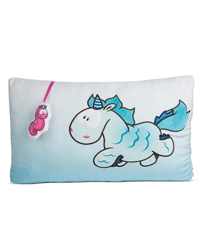 NICI Kuschelkissen Einhorn Aquario 43 x 25cm - Flauschiges Kuscheltierkissen Einhorn für Mädchen, Jungen & Babys, Rechteckiges Stofftierkissen – 49712 von NICI