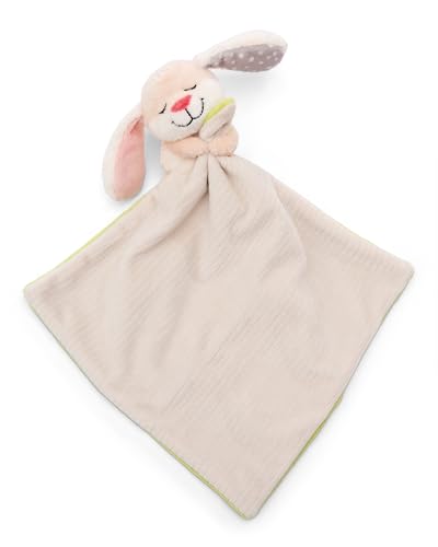 RUKO NICI Schmusetuch Baby 22 x 22 cm mit niedlichem Kuscheltier Hase - Flauschiges Schnuffeltuch für Mädchen & Jungen, Liebevolles Baby Geschenk zur Geburt - 49759 von NICI
