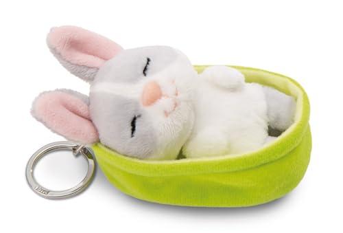 NICI Schlüsselanhänger Sleeping Pets Hase grau 8cm von NICI